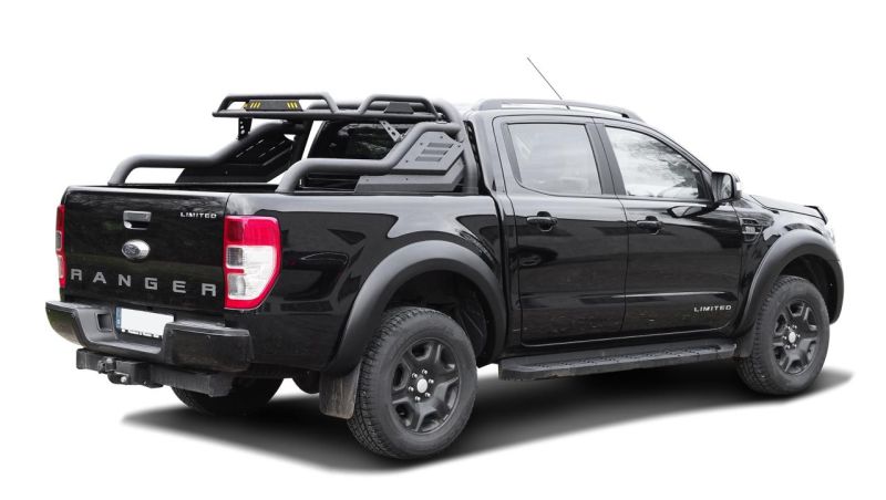 Black Stealth roll bar Ford Ranger + TÜV certificate